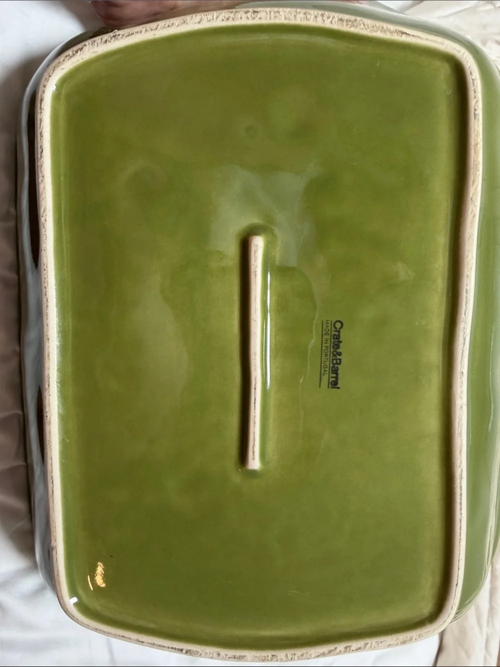 Crate&Barrel glossy olive